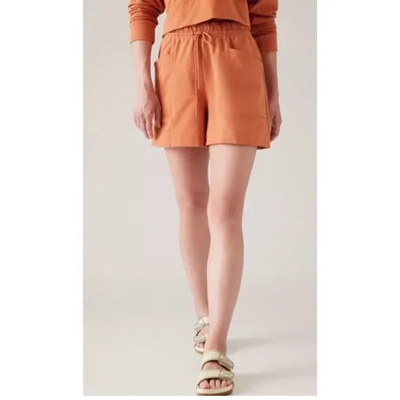 ATHLETA Women’s Retroterry Burnt Orange Plus Size Shorts Size 2X NEW