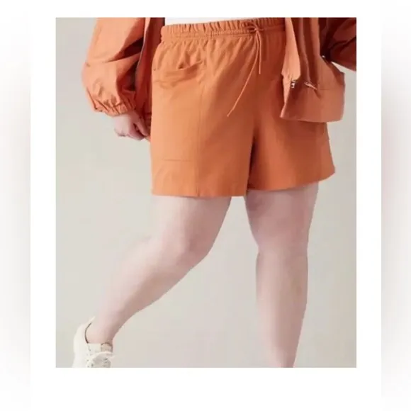 ATHLETA Women’s Retroterry Burnt Orange Plus Size Shorts Size 2X NEW