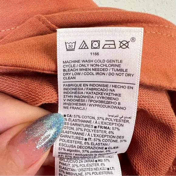 ATHLETA Women’s Retroterry Burnt Orange Plus Size Shorts Size 2X NEW
