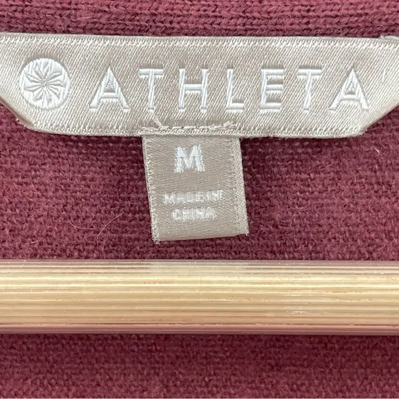 ATHLETA WOOL CASHMERE STARGAZER PULLOVER CREWNECK SWEATER MAUVE BOHO SIZE MEDIUM