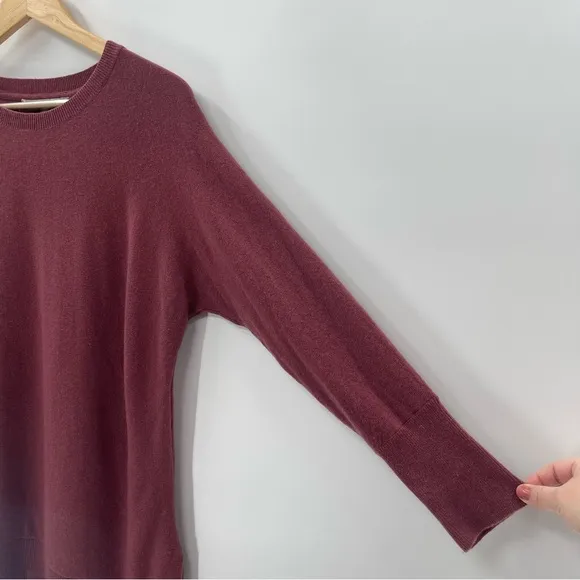 ATHLETA WOOL CASHMERE STARGAZER PULLOVER CREWNECK SWEATER MAUVE BOHO SIZE MEDIUM
