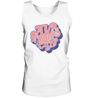 AV & the Inner City / Premium Men's Tank with Orange and Blue Logo