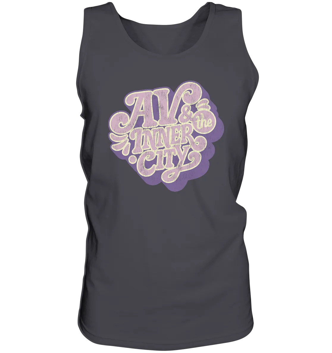 AV & the Inner City / Premium Men's Tank with Purple Logo