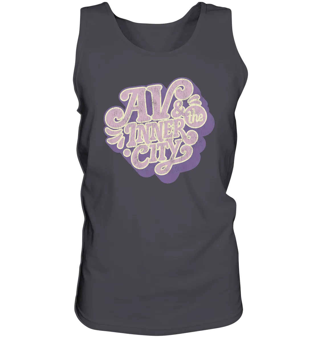 AV & the Inner City / Premium Men's Tank with Purple Logo