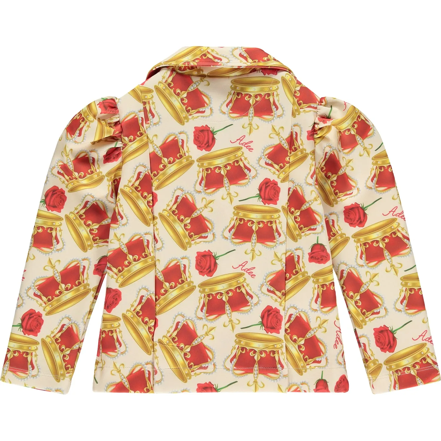 AW23 A Dee Girls Queen Clio Crown Print Blazer