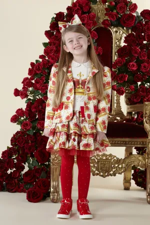 AW23 A Dee Girls Queen Clio Crown Print Blazer