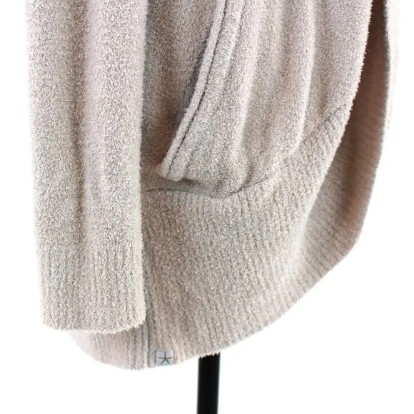 Barefoot Dreams Bamboo Chic Lite Circle Sweater Cardigan Taupe M Nylon Sweater