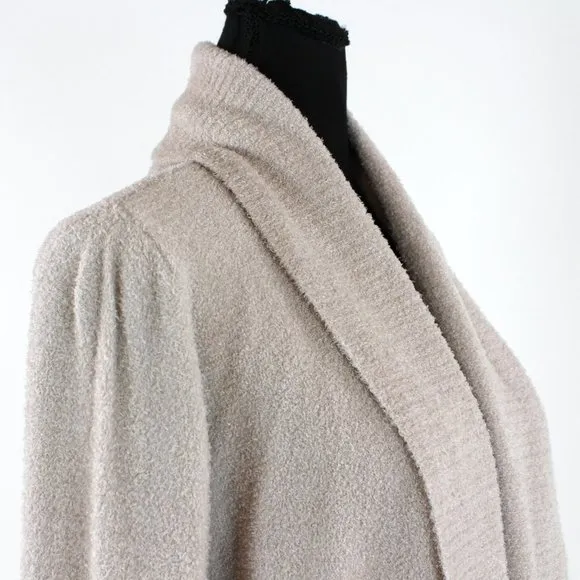 Barefoot Dreams Bamboo Chic Lite Circle Sweater Cardigan Taupe M Nylon Sweater