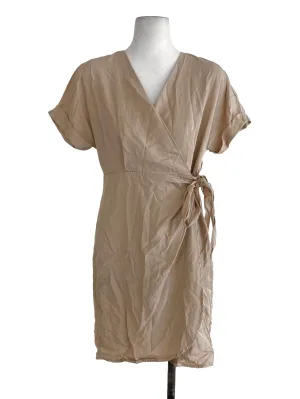 Beige Wrap Dress