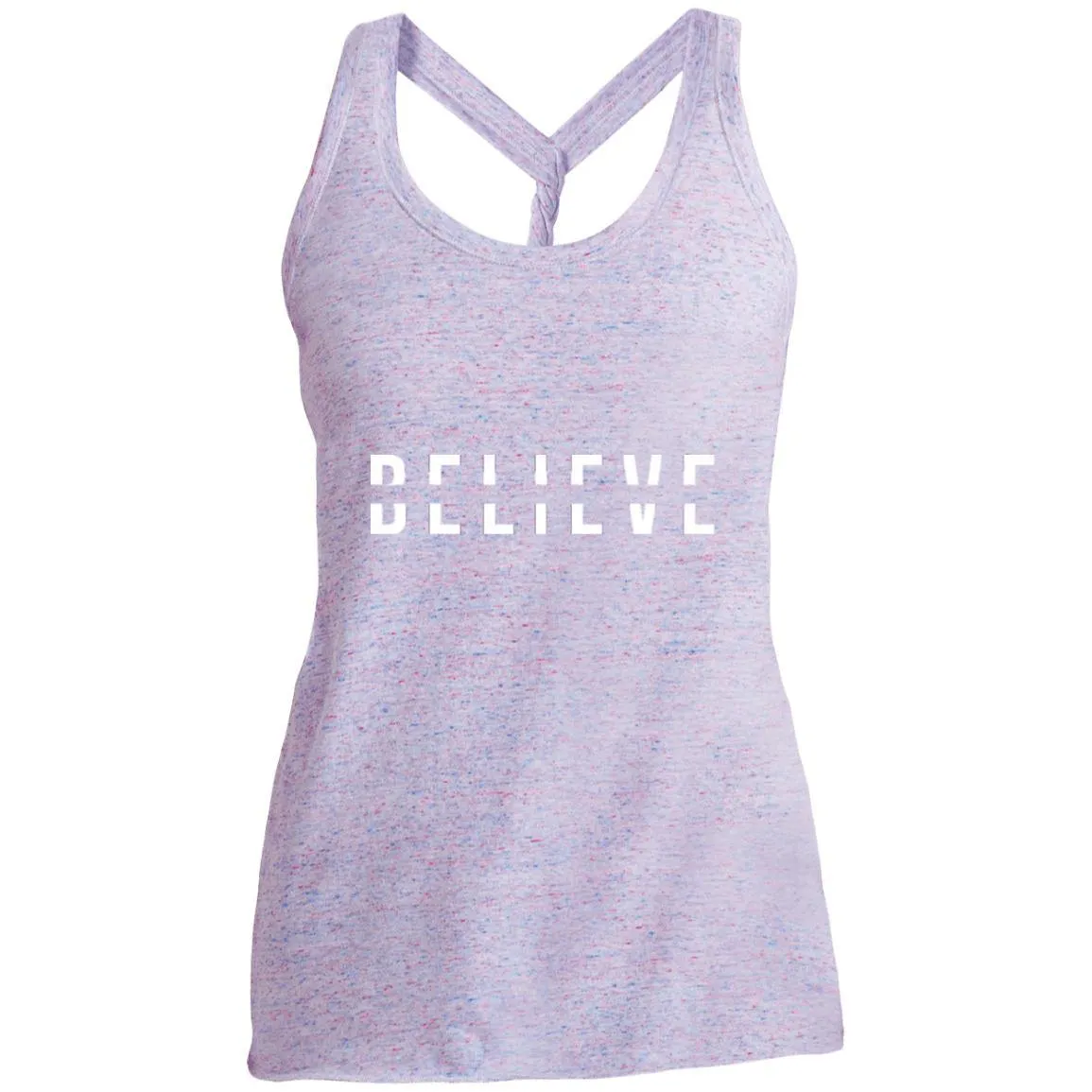 BELIEVE Ladies' Cosmic Twist Back Tank