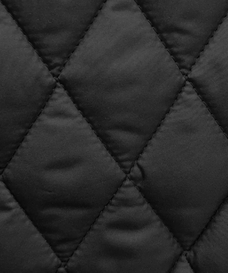 BENECIA 12 Frill Quilted Vest - Black