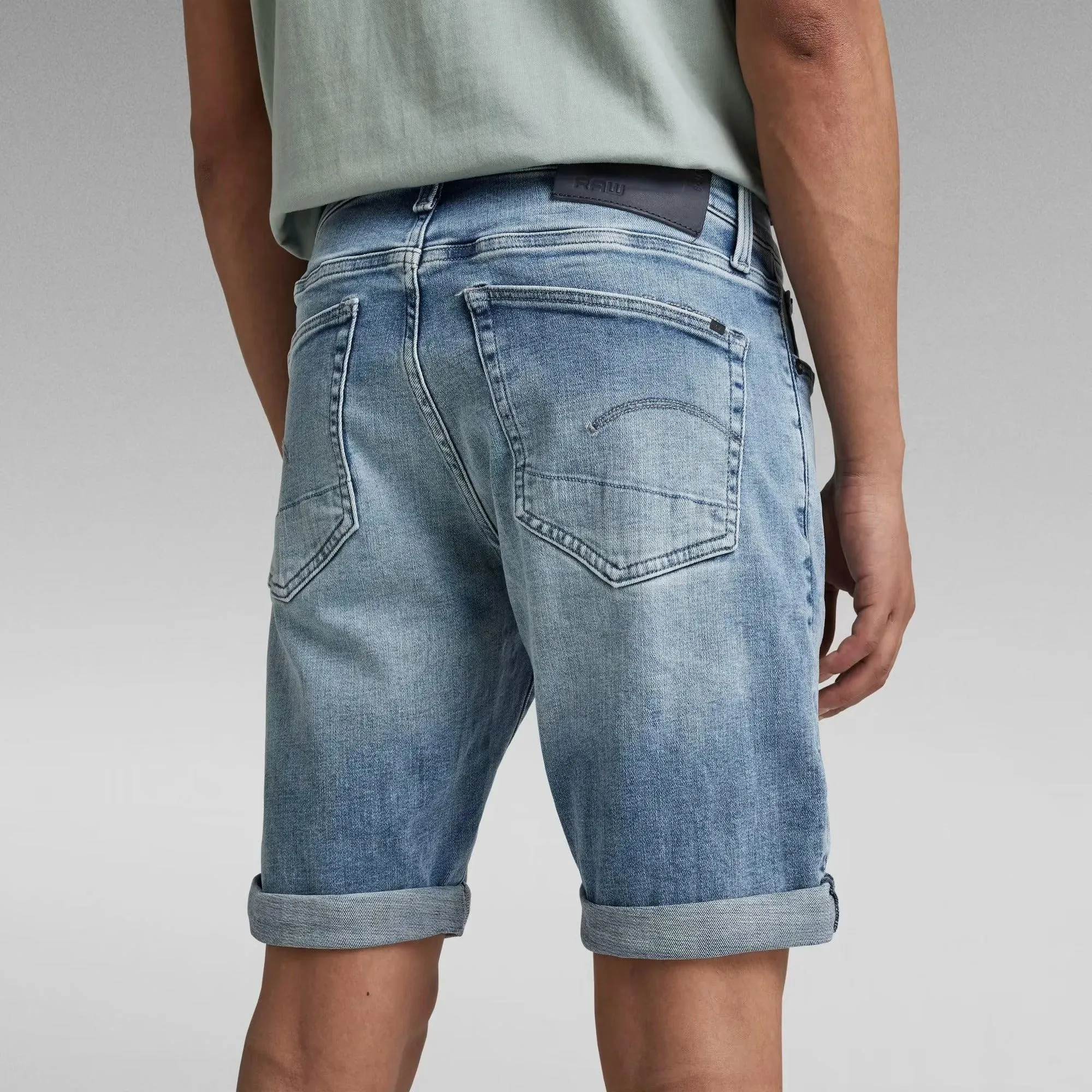 Bermudas Vaqueras 3301 Slim Light Vintage Indigo