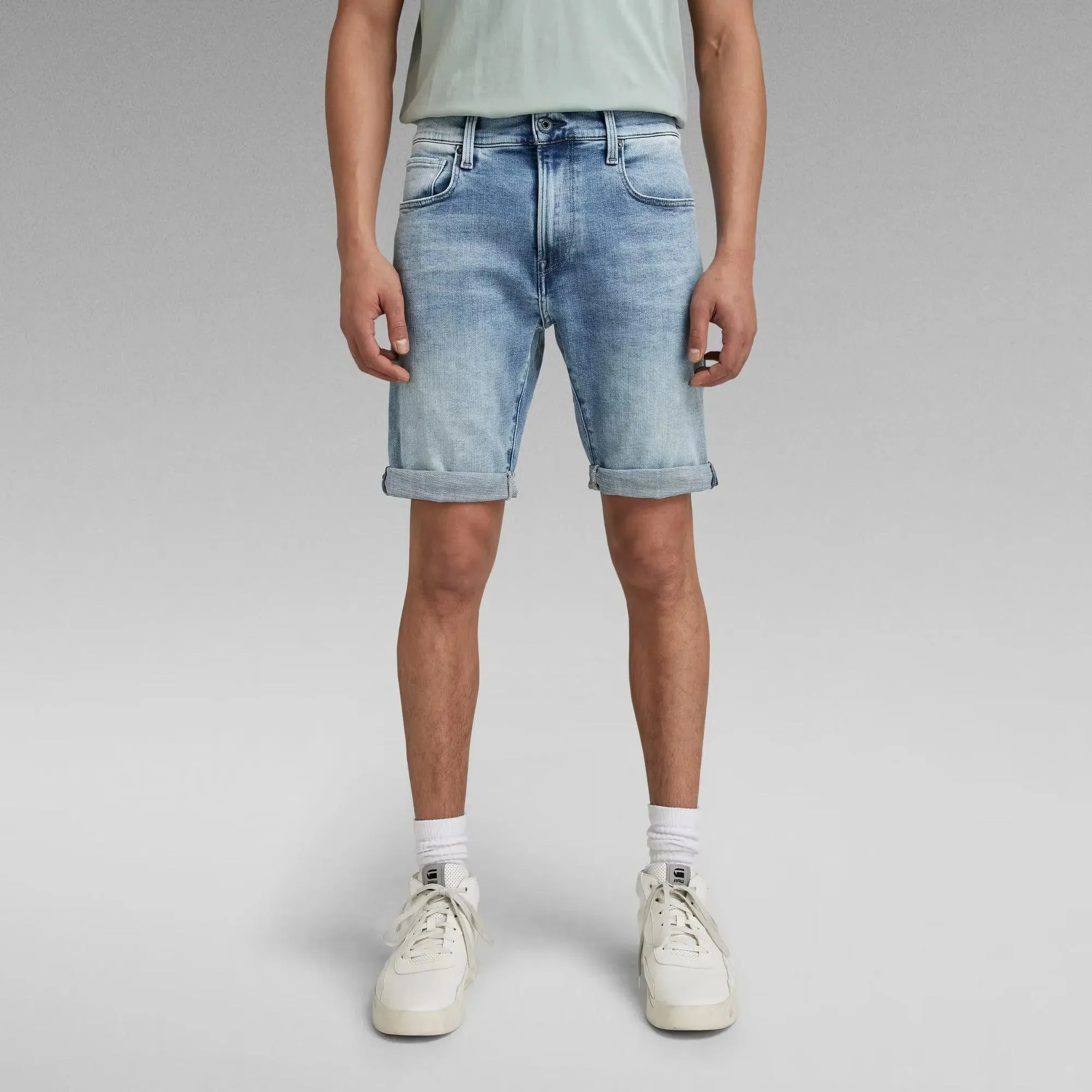 Bermudas Vaqueras 3301 Slim Light Vintage Indigo