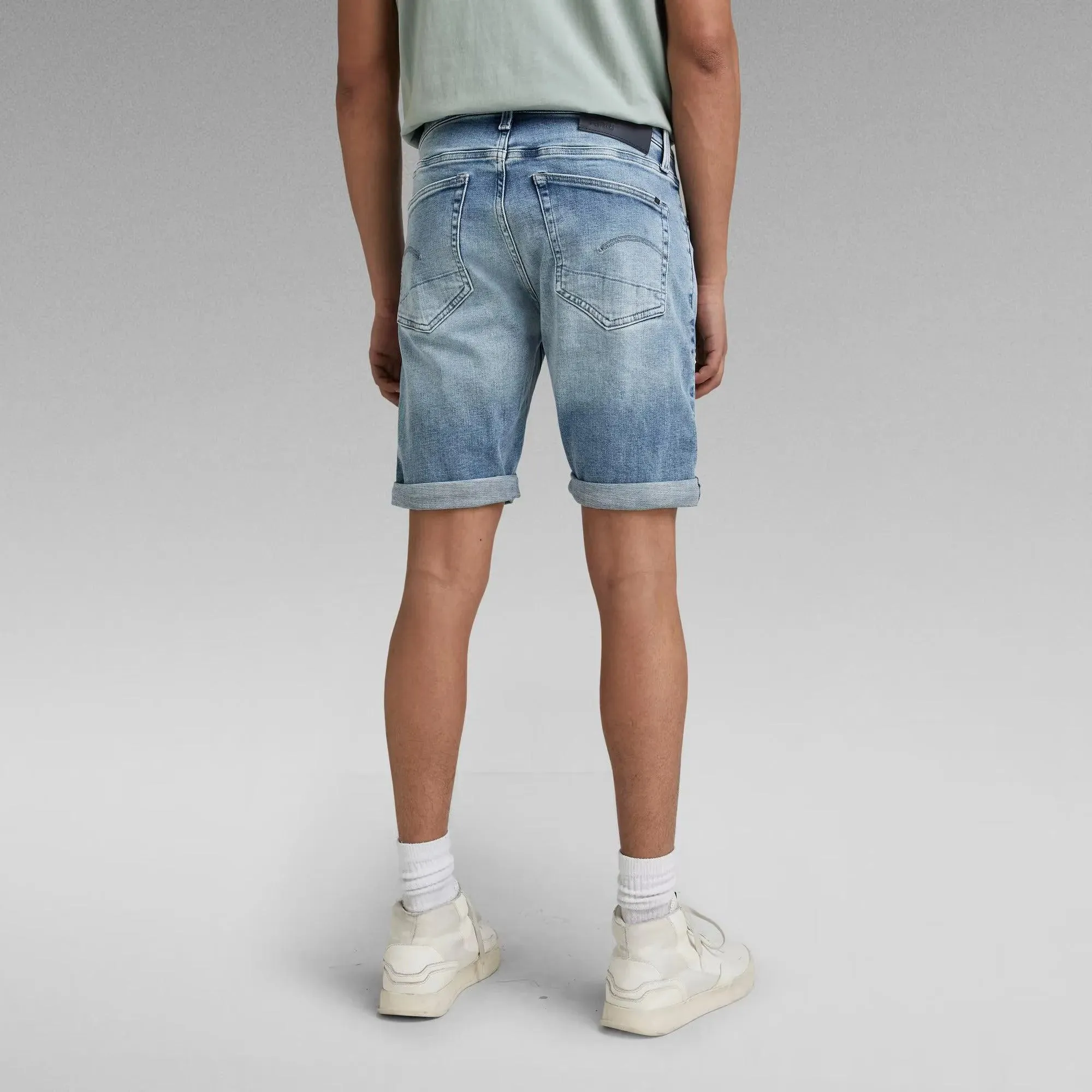 Bermudas Vaqueras 3301 Slim Light Vintage Indigo