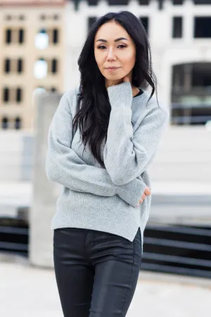 Betsy Cashmere Crewneck Sweater - Grey