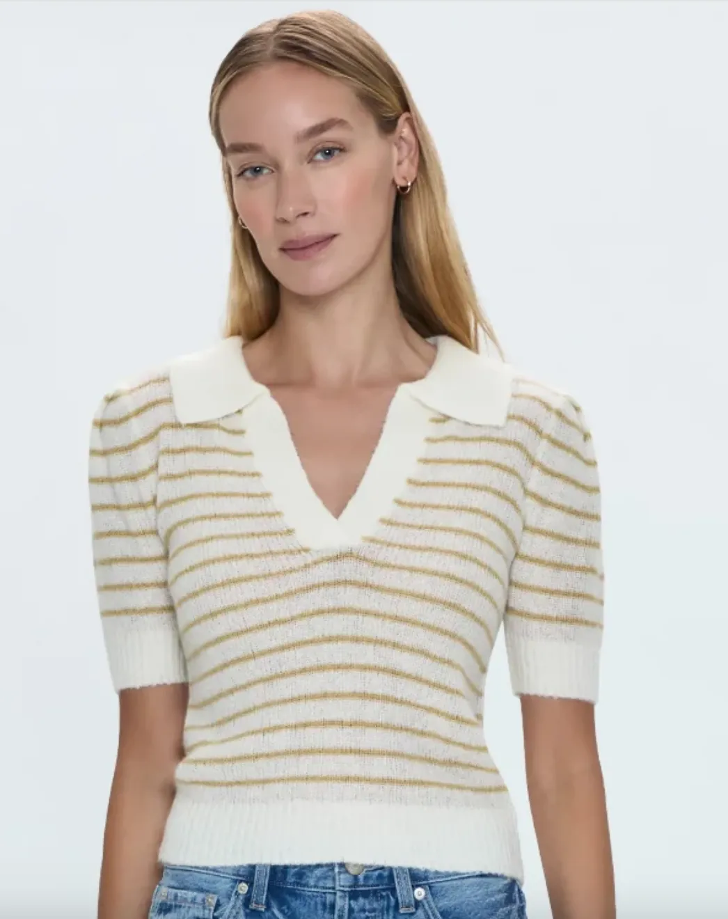 Billie Pleat Sleeve Top-Pistachio