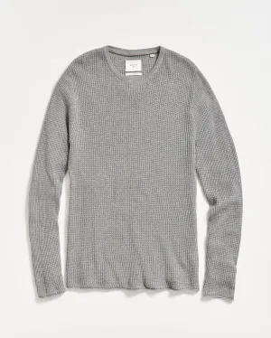 Billy Reid Mini Waffle Crew - Grey