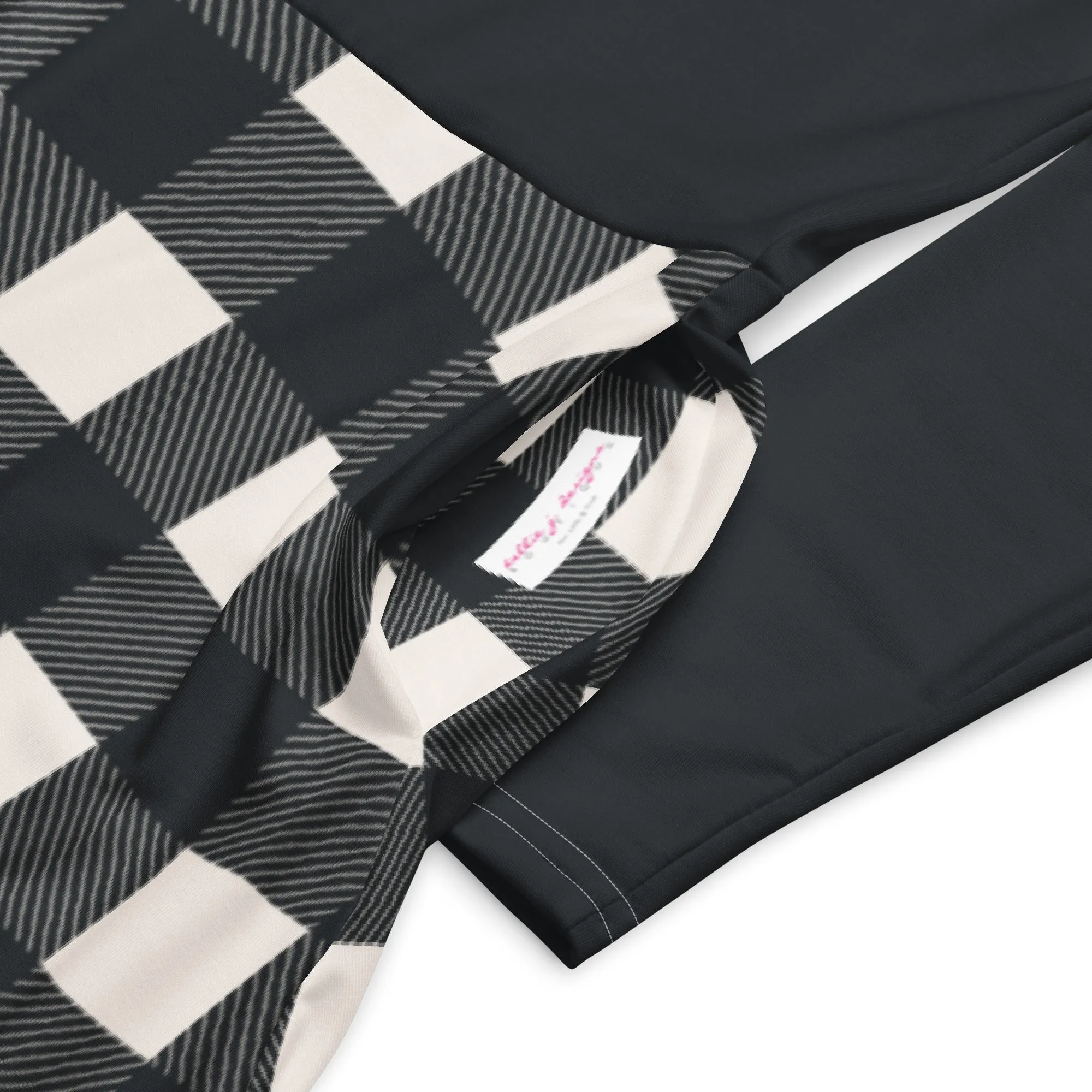 Black & White Buffalo Check Midi Dress (S-6XL)