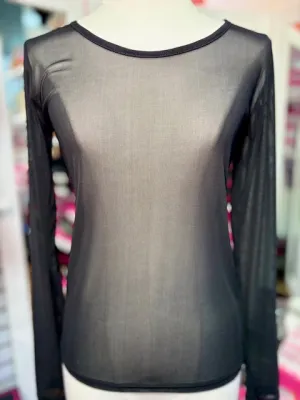 Black Mesh Top
