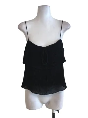 Black Pleated Layered Top LB
