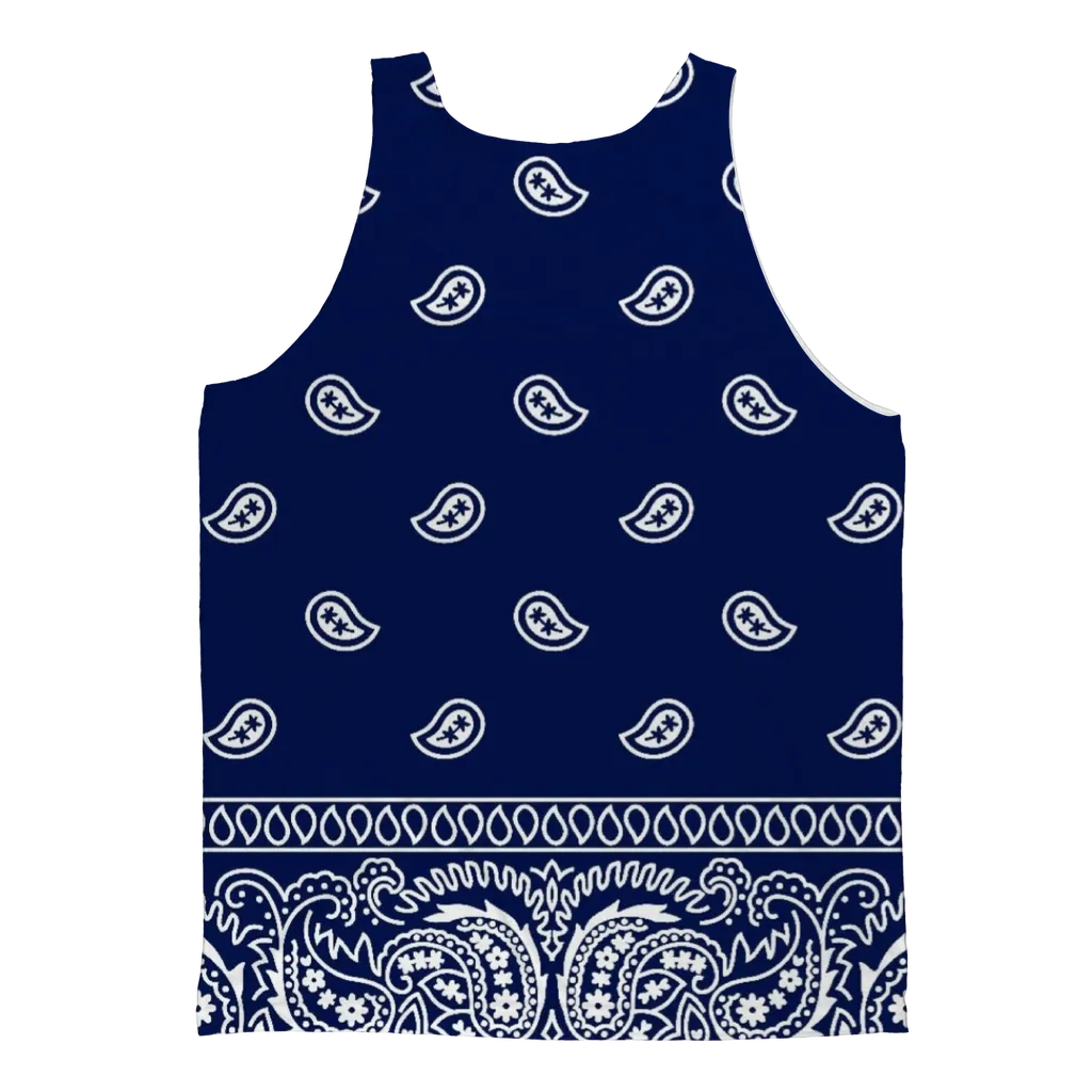 Blue Bandana Adult Tank Top