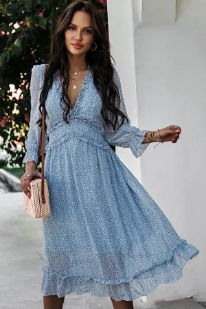 Blue Chiffon Midi