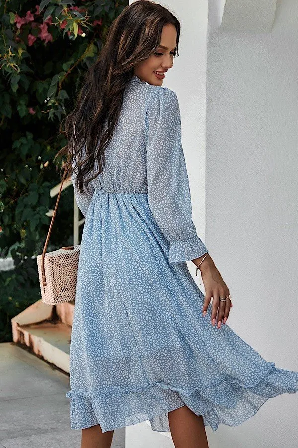 Blue Chiffon Midi