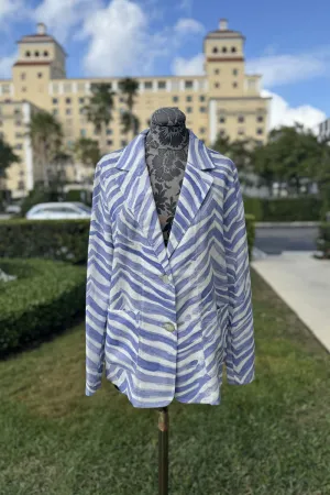 Blue Zebra Blazer