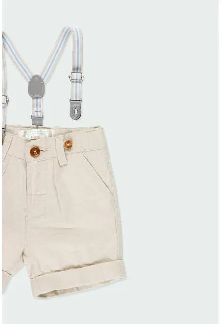 Boboli Bermuda Shorts with Detachable Braces