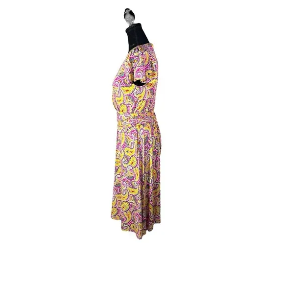 Boden Paisley Print  Wrap Dress  Multicolor Size 8
