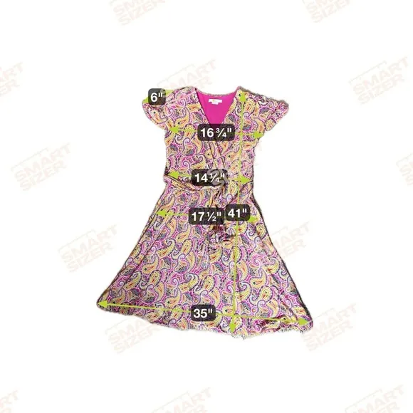 Boden Paisley Print  Wrap Dress  Multicolor Size 8