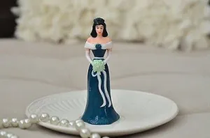 Bridesmaid Wedding Cake Topper in Teal Blue Dress Wedding Prom
