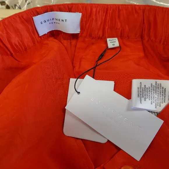 Bright Orange High-Waisted Shorts