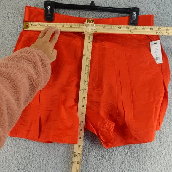 Bright Orange High-Waisted Shorts