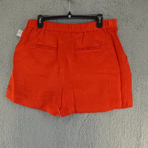 Bright Orange High-Waisted Shorts