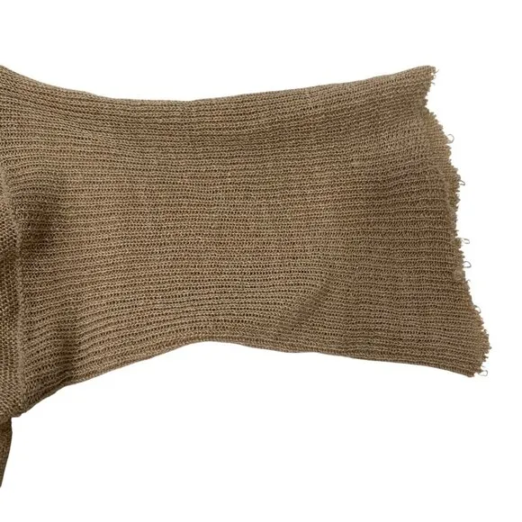 Brochu Walker dolman Lagenlook button front cardigan sweater neutral linen