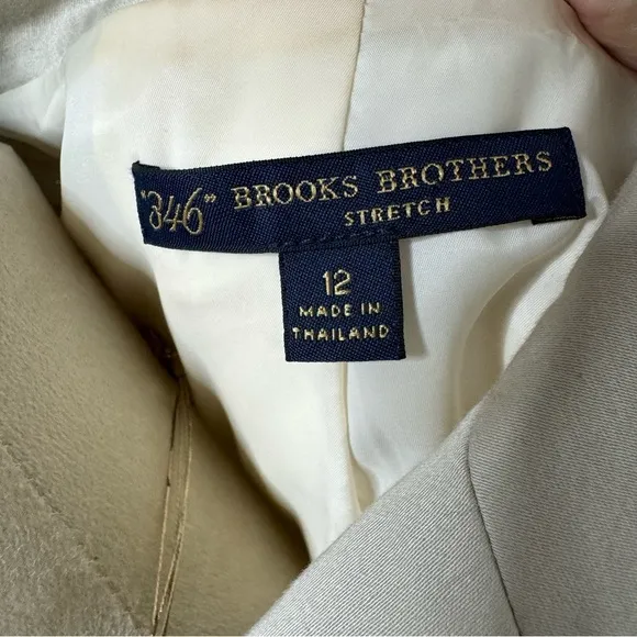Brooks Brothers Cream Blazer Jacket Womens Size 12