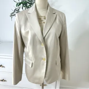 Brooks Brothers Cream Blazer Jacket Womens Size 12
