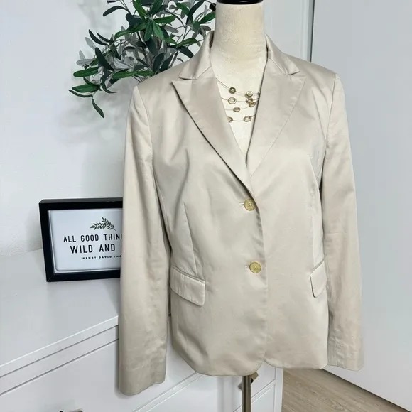 Brooks Brothers Cream Blazer Jacket Womens Size 12