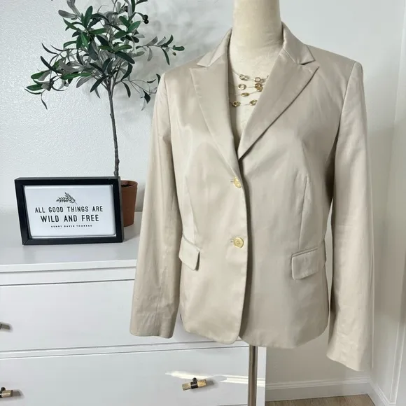 Brooks Brothers Cream Blazer Jacket Womens Size 12