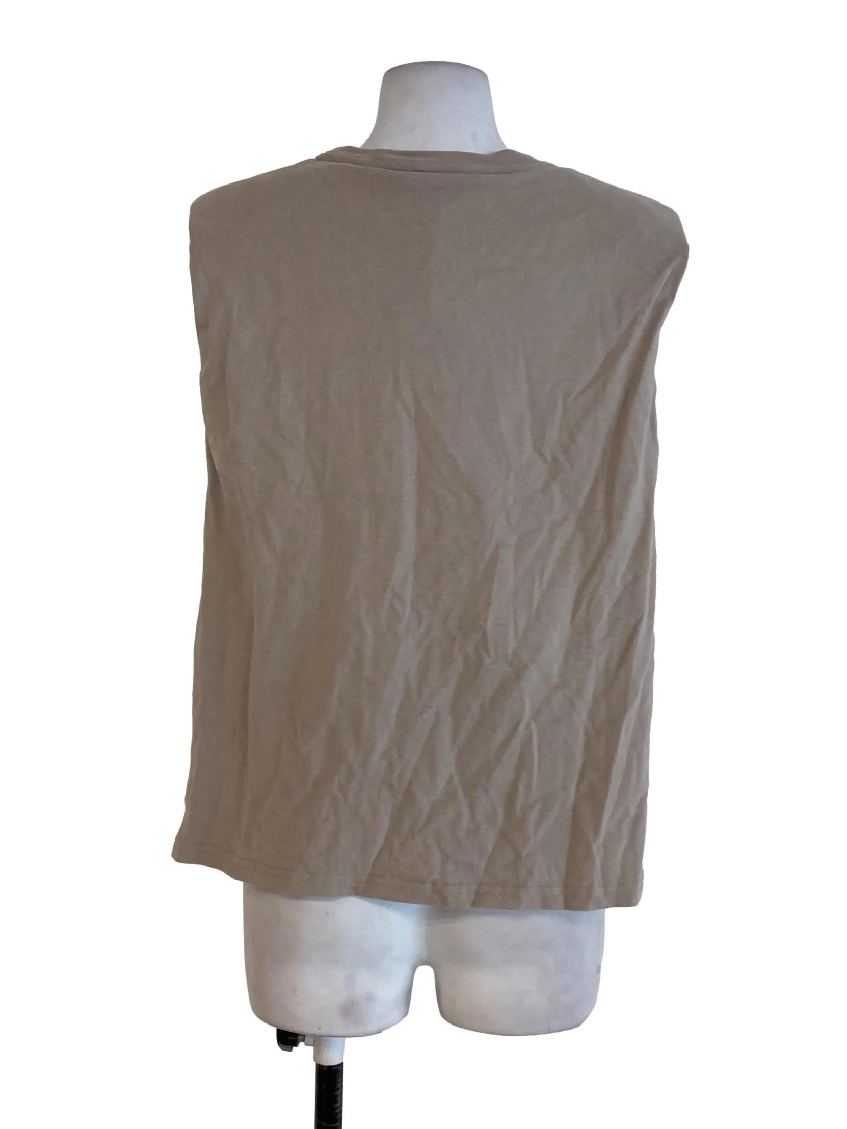 Brown Sleeveless Top
