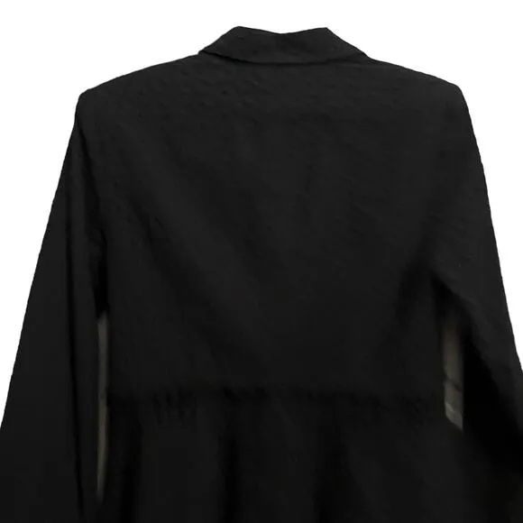 CAbi #5293 Black Eyelet Flamingo 100% cotton Blazer sz 6