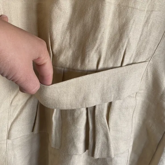 CAbi Tan Linen Blazer
