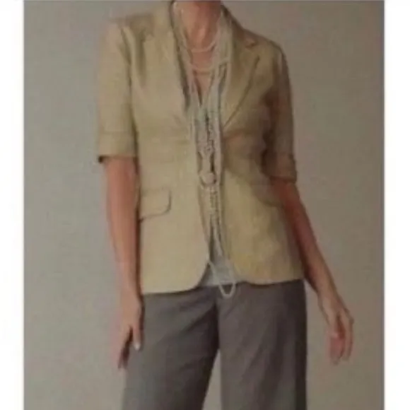 CAbi Tan Linen Blazer