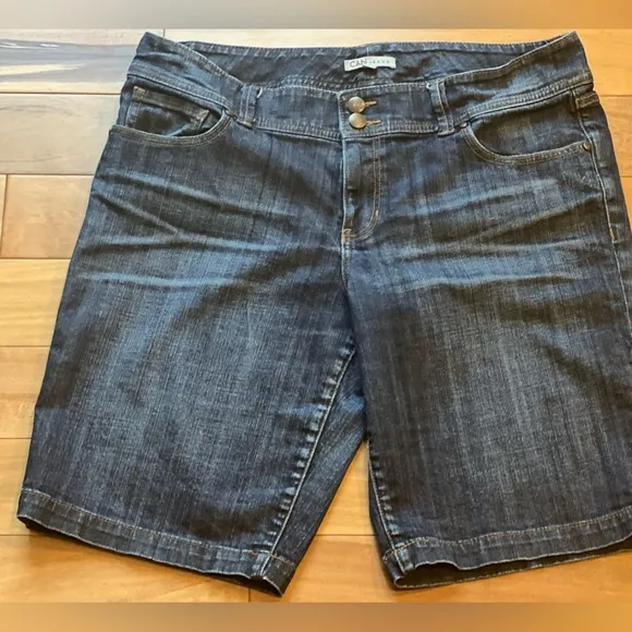 Cabi | Women’s Denim Bermuda Jean Shorts | Dark Wash