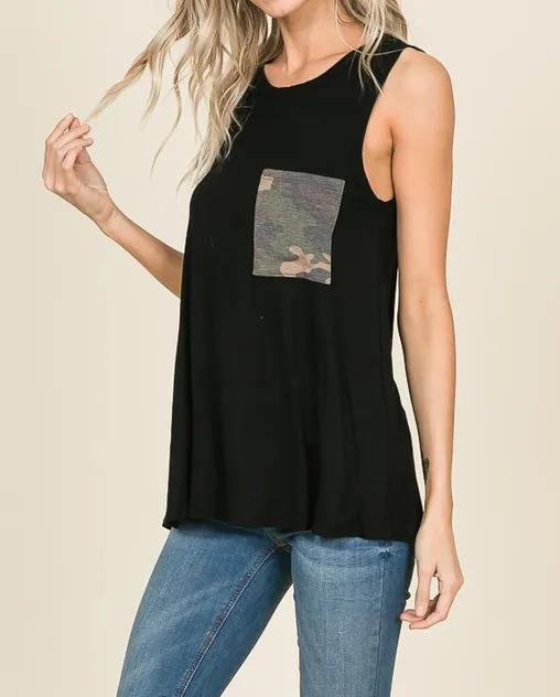 Camo Pocket Tank Top