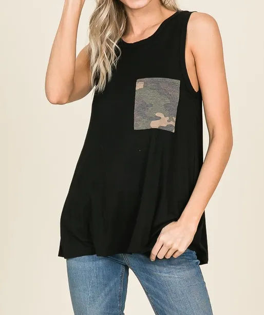 Camo Pocket Tank Top