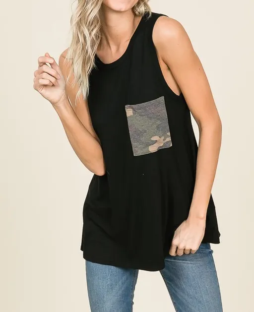 Camo Pocket Tank Top