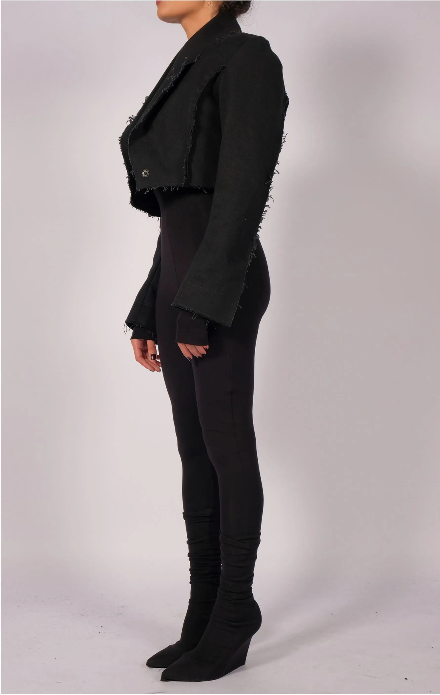 Canvas Blazer Crop