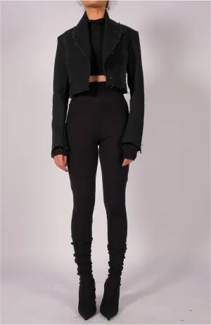 Canvas Blazer Crop